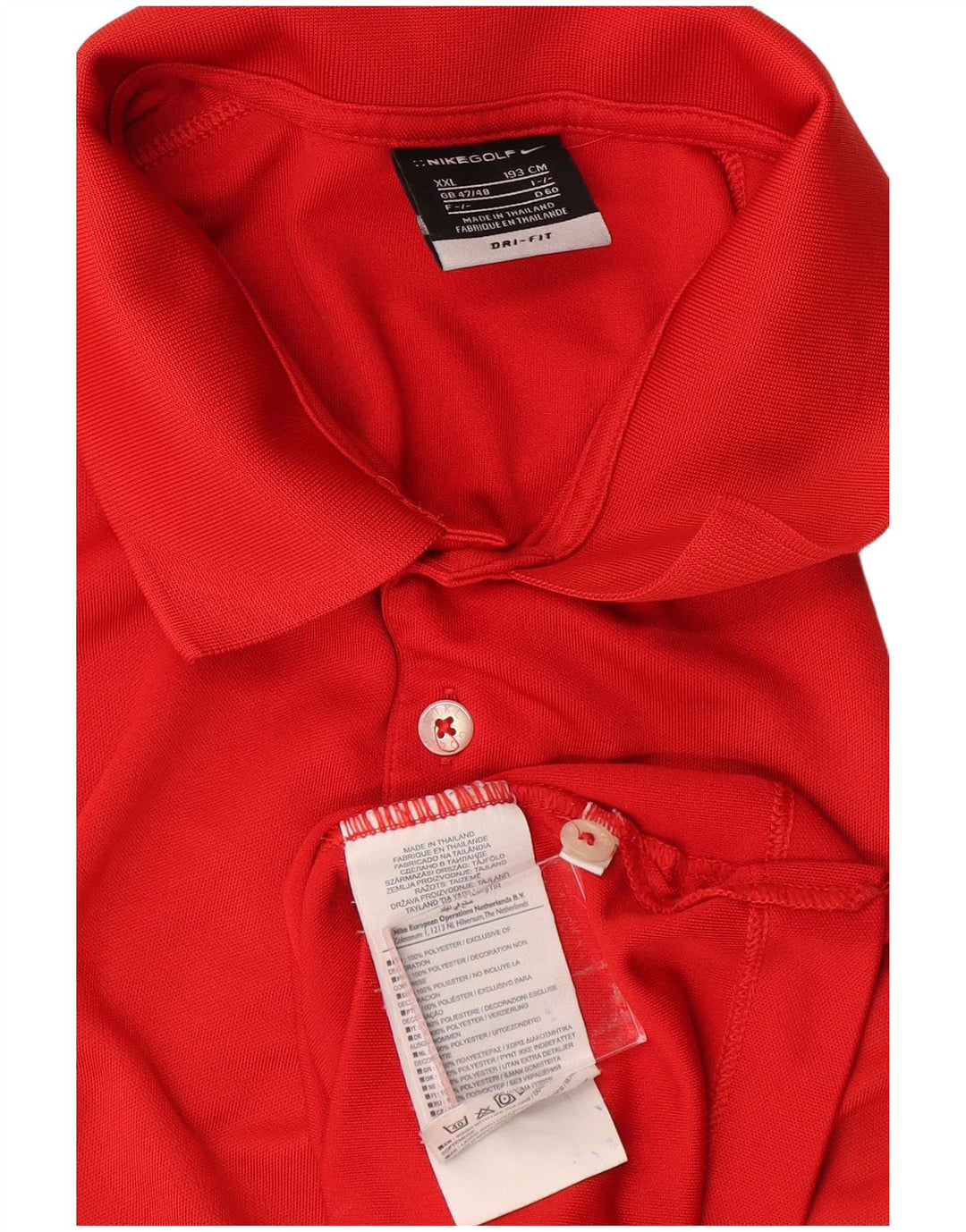 Tricou polo NIKE Dri Fit pentru bărbați UK 47/48 2XL poliester roșu