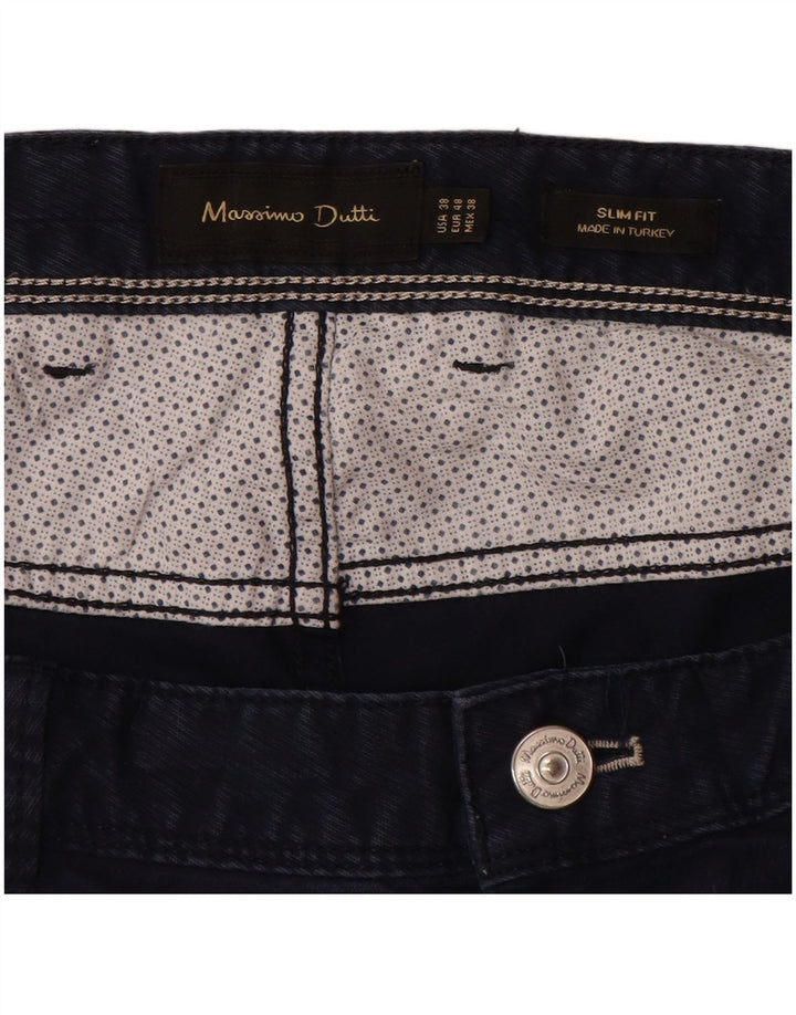 MASSIMO DUTTI Pantaloni casual slim pentru bărbați EU 48 XL W38 L32 bleumarin