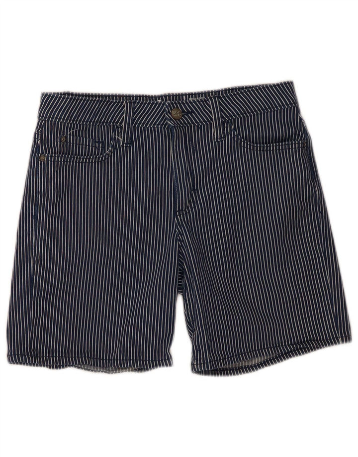 Pantaloni scurți casual Lee pentru femei cu talie medie W30, mediu bleumarin, cu dungi
