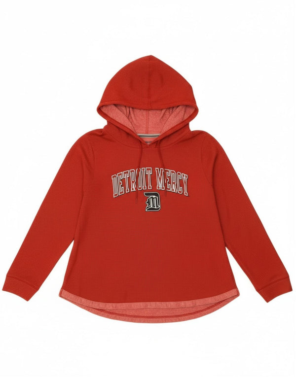 Pulover pentru femei Champion Detroit Mercy Graphic Hoodie UK 14 Medium Red