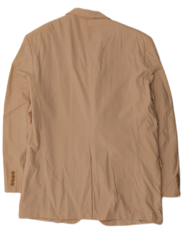 Jachetă Blazer pentru bărbați Chaps, cu 2 nasturi, UK 44 2XL, bumbac cu dungi bej