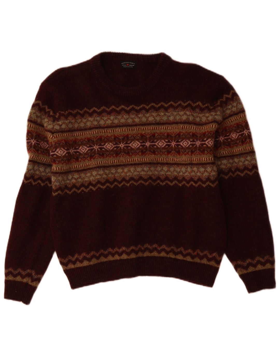 AMERICAN EAGLE Pulover pentru femei cu decolteu rotund UK 14 Maroon mediu