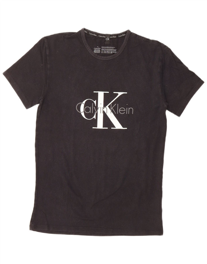 Tricou grafic pentru bărbați CALVIN KLEIN Top mic bumbac negru