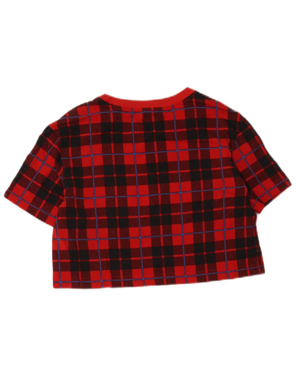 Tricou pentru femei Nike Crop Top UK 6 XS Red Check Bumbac