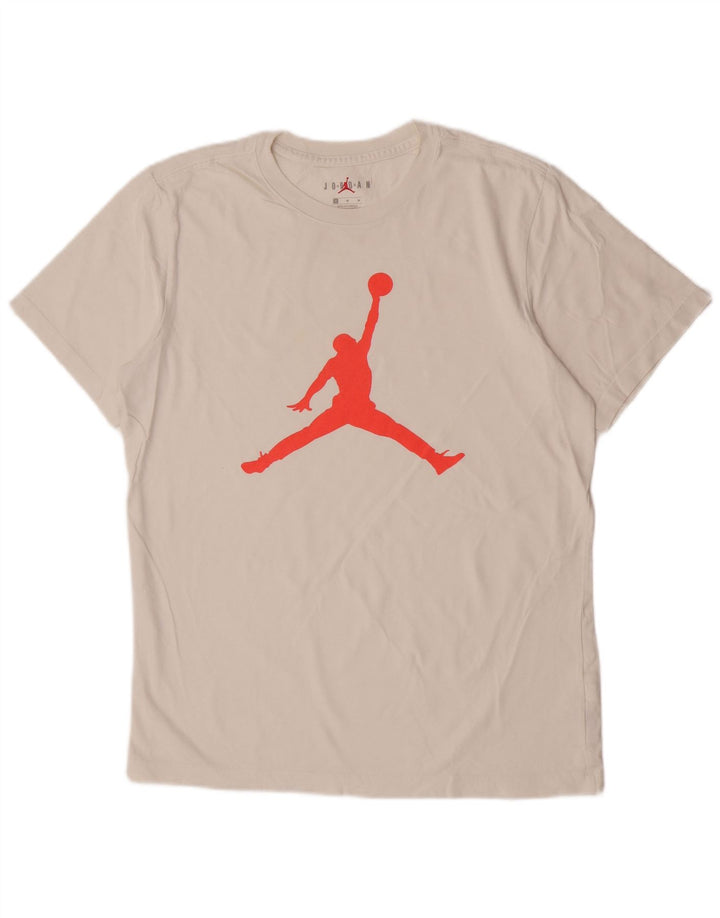 Tricou grafic Jordan pentru bărbați Top, mediu alb, bumbac