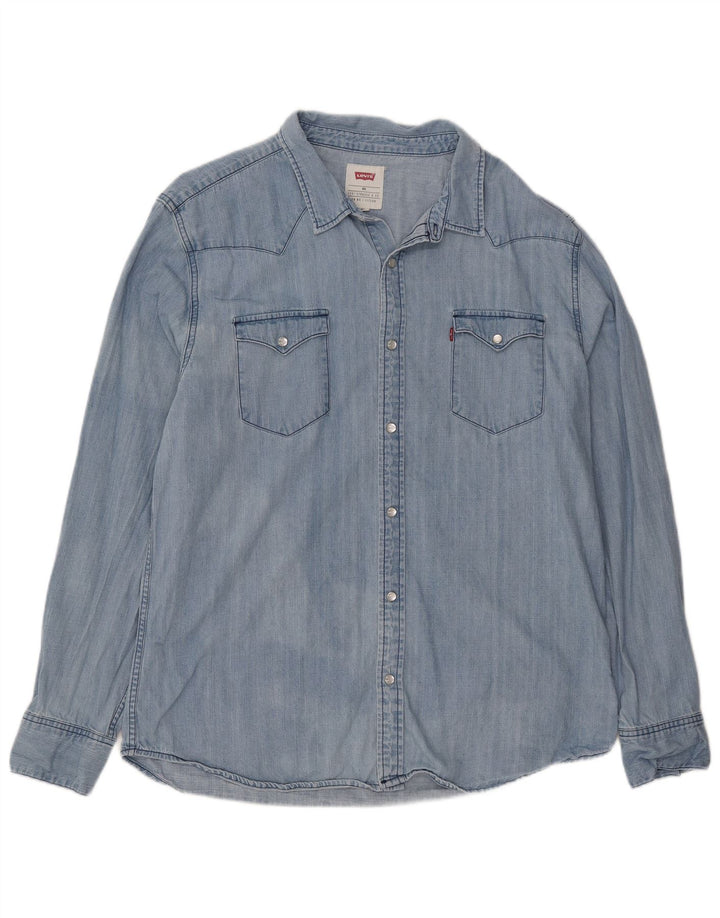 Cămașă de blugi pentru bărbați Levi's 2XL, bumbac albastru