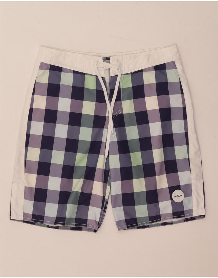 Pantaloni scurți de înot RVCA pentru bărbați, poliester vichy multicolor medii