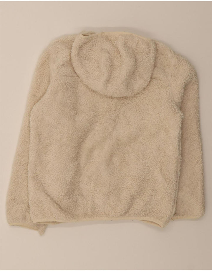 EDDIE BAUER Girls Hooded Fleece Jacket 10-11 Years Medium  Beige Polyester Vintage Eddie Bauer and Second-Hand Eddie Bauer from Messina Hembry 