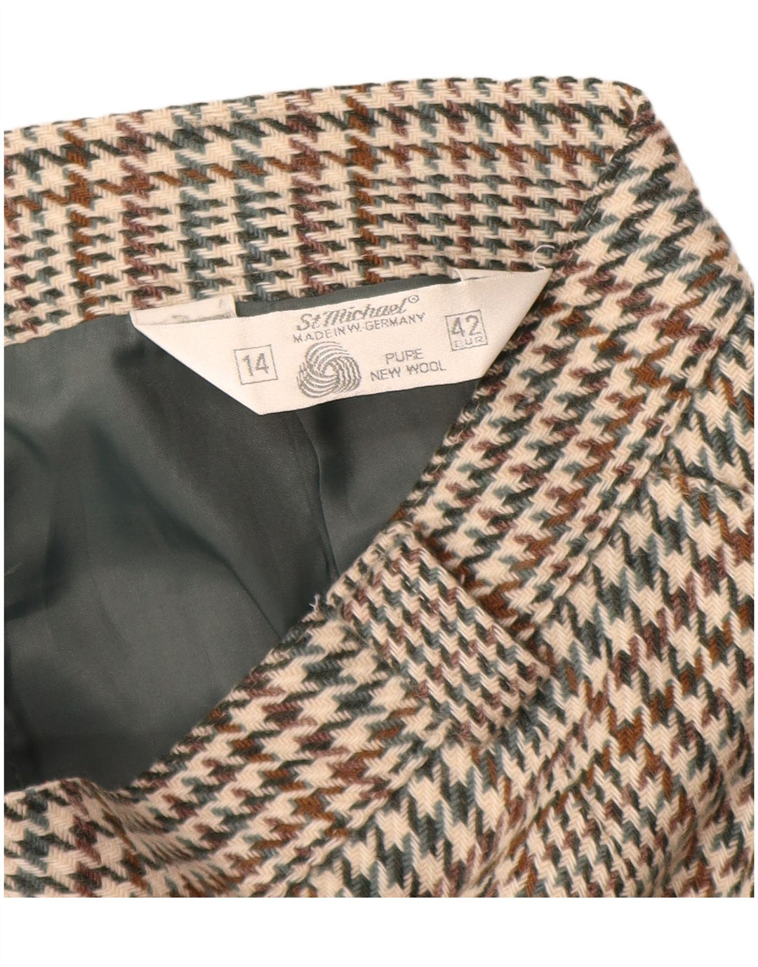 Fusta creion pentru femei ST MICHAEL UK 14 mare W28 picior de gață bej