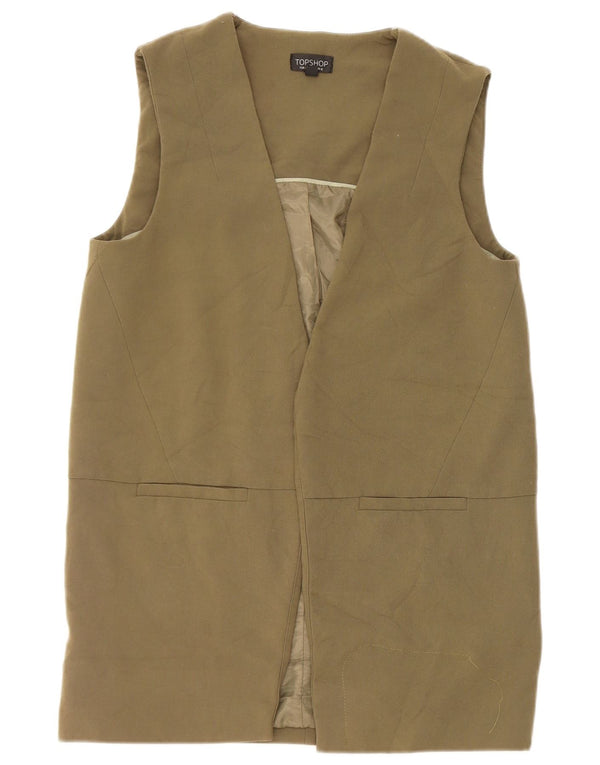 Vestă cu paragate Topshop pentru femei UK 12 Medium Khaki