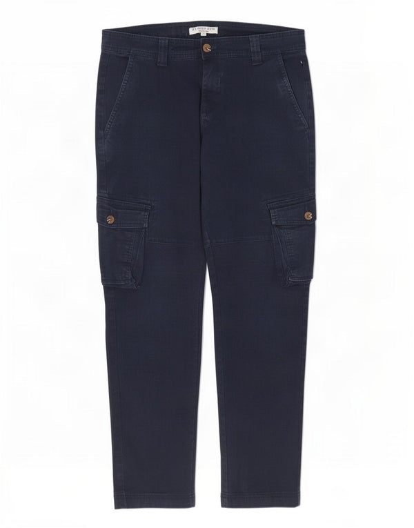 U.S. Polo Assn. Pantaloni cargo subțiri pentru femei L32 L30 bumbac bleumarin