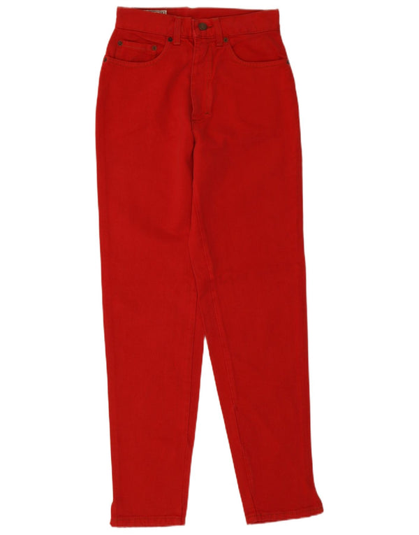 Pantaloni casual de damă Casucci cu talie înaltă IT 42 Medium W24 L29 Bumbac roșu