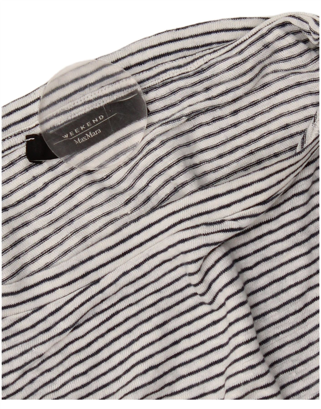 Tricou de weekend pentru femei Max Mara Top UK 14 Medium White Striped Nautical