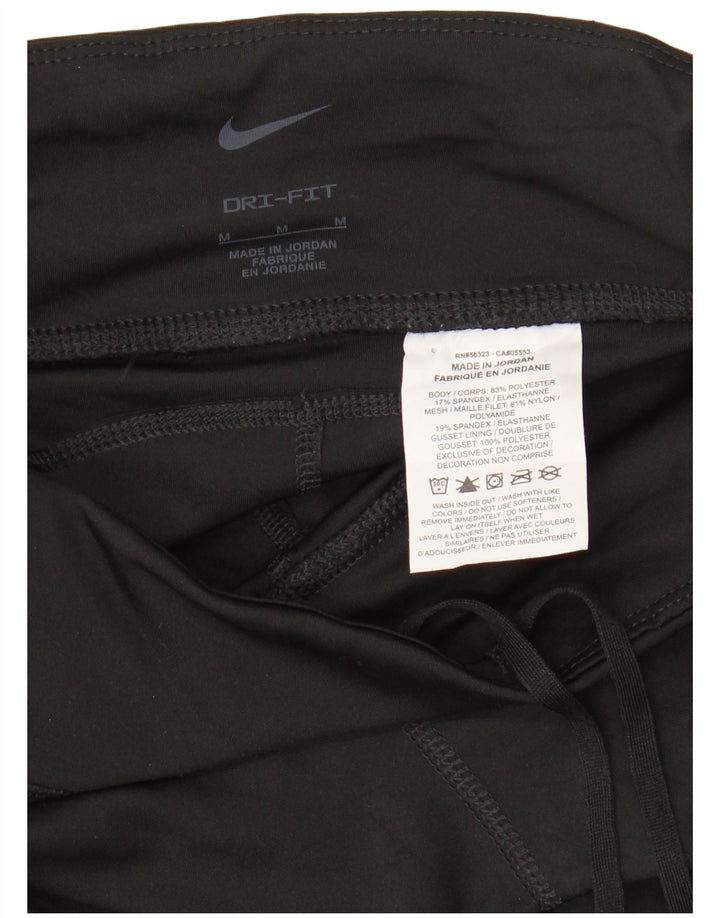 Leggings crop pentru femei Dri Fit NIKE UK 12 Poliester mediu negru