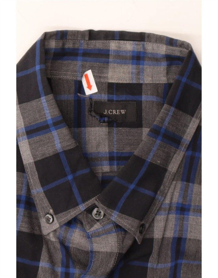 J. CREW Mens Shirt Large Navy Blue Check Vintage J. Crew and Second-Hand J. Crew from Messina Hembry 