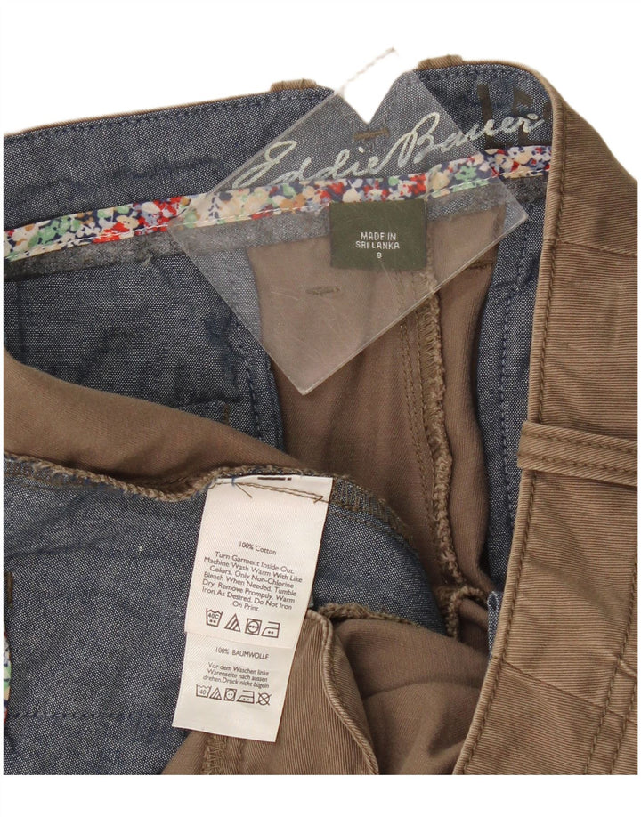 Pantaloni capri pentru femei Eddie Bauer US 8 Medium W34 L23 Bej Bumbac