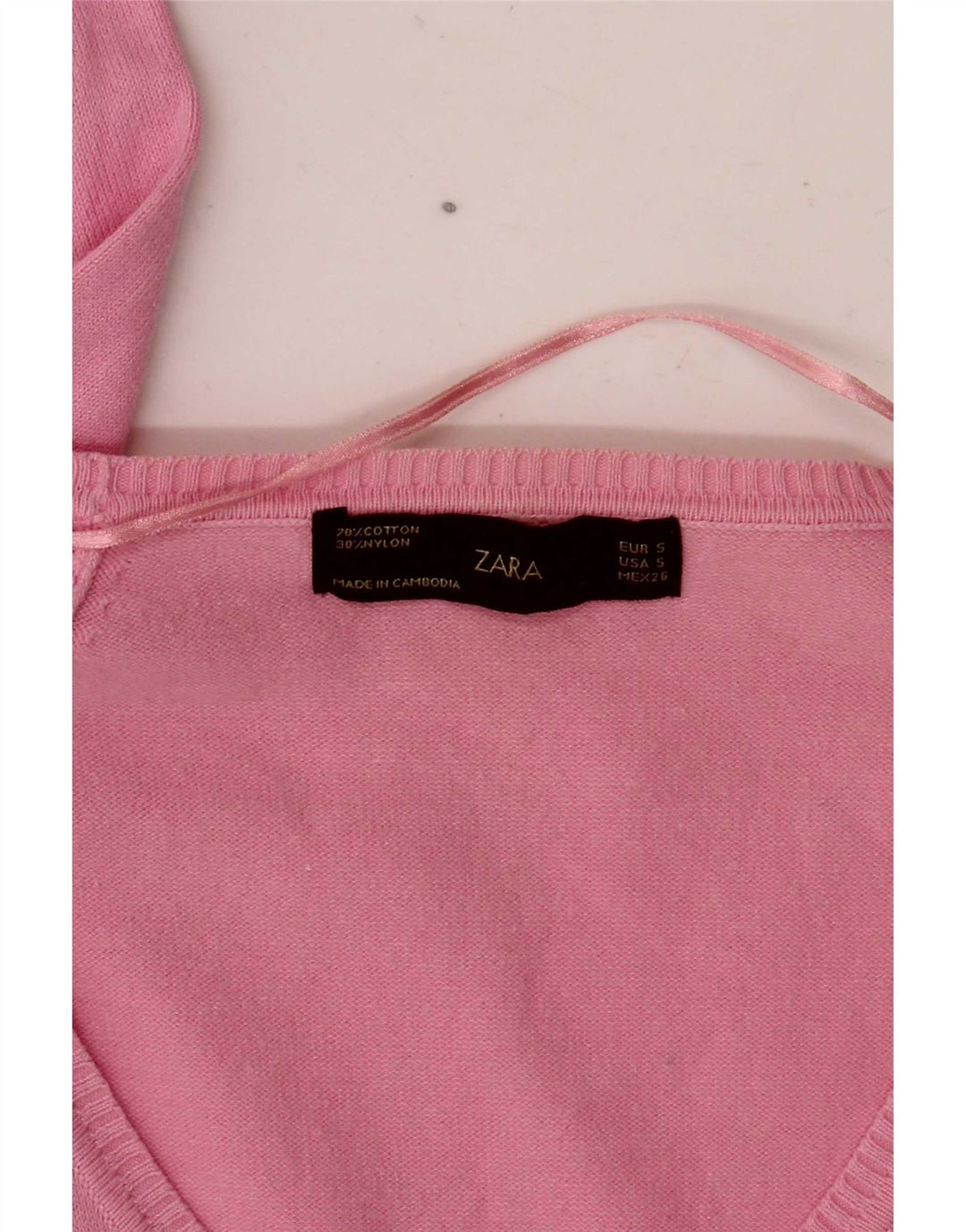 Pulover cardigan pentru femei Zara UK 10 mic roz