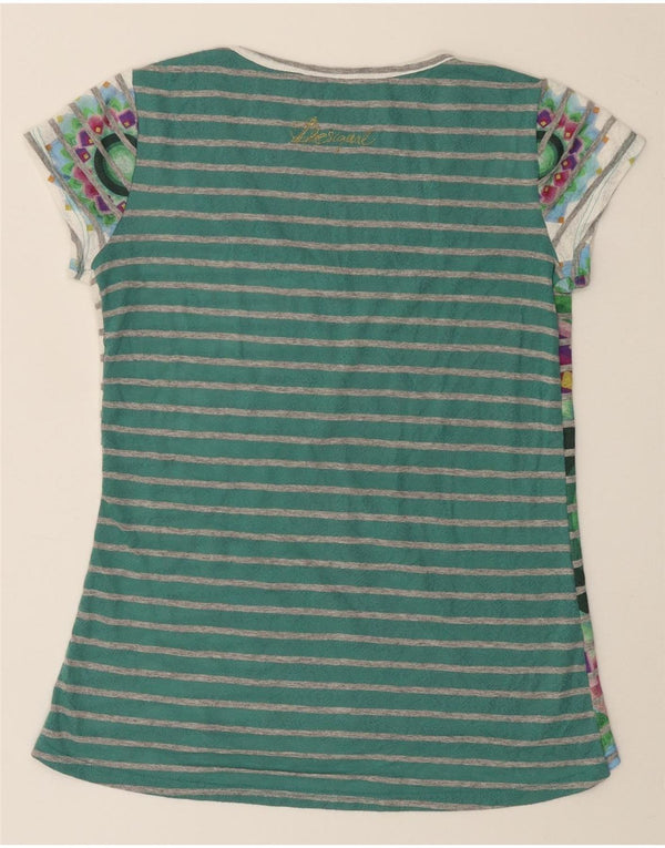 DESIGUAL Tricou grafic pentru femei Top UK 12 Medium Green Floral