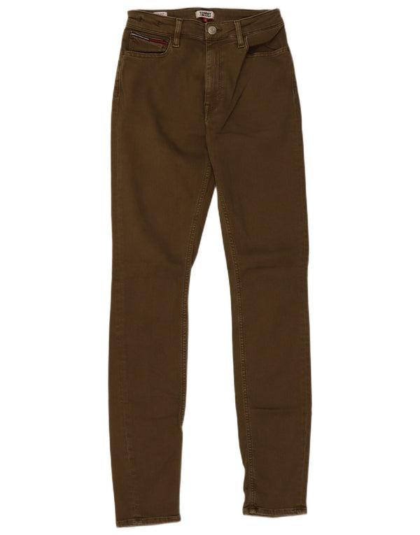 Blugi slim pentru femei cu talie înaltă Tommy Hilfiger L27 L32 kaki