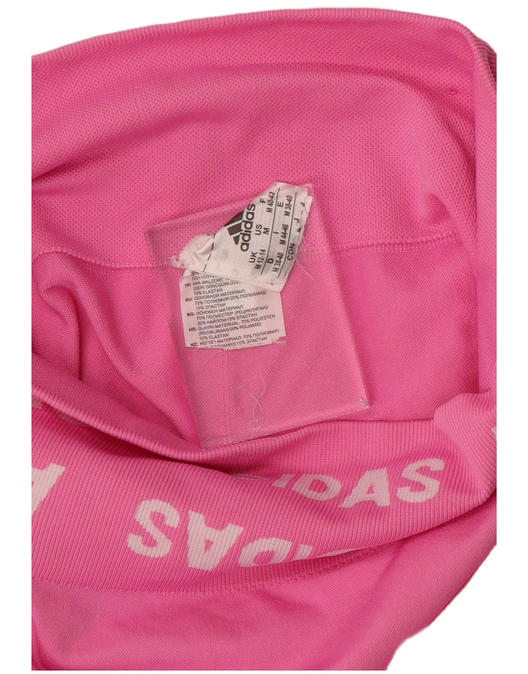 Leggings grafic ADIDAS pentru femei UK 12/14 poliester roz mediu