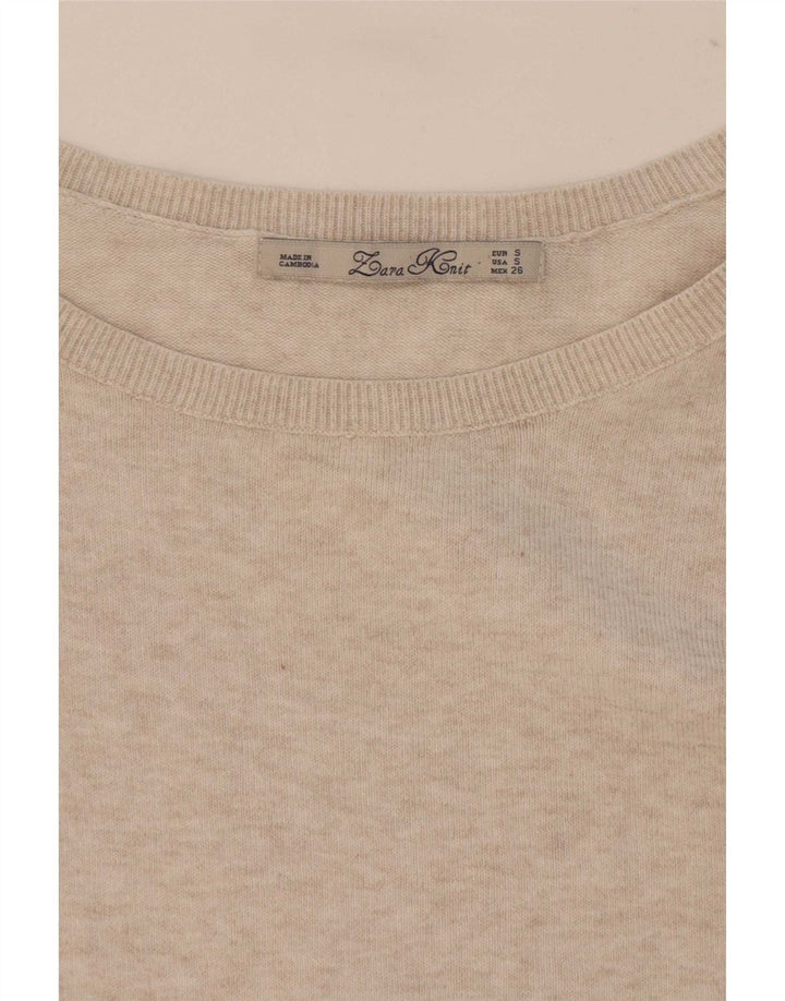 Bluză supradimensionată pentru femei Zara UK 10 Small Beige