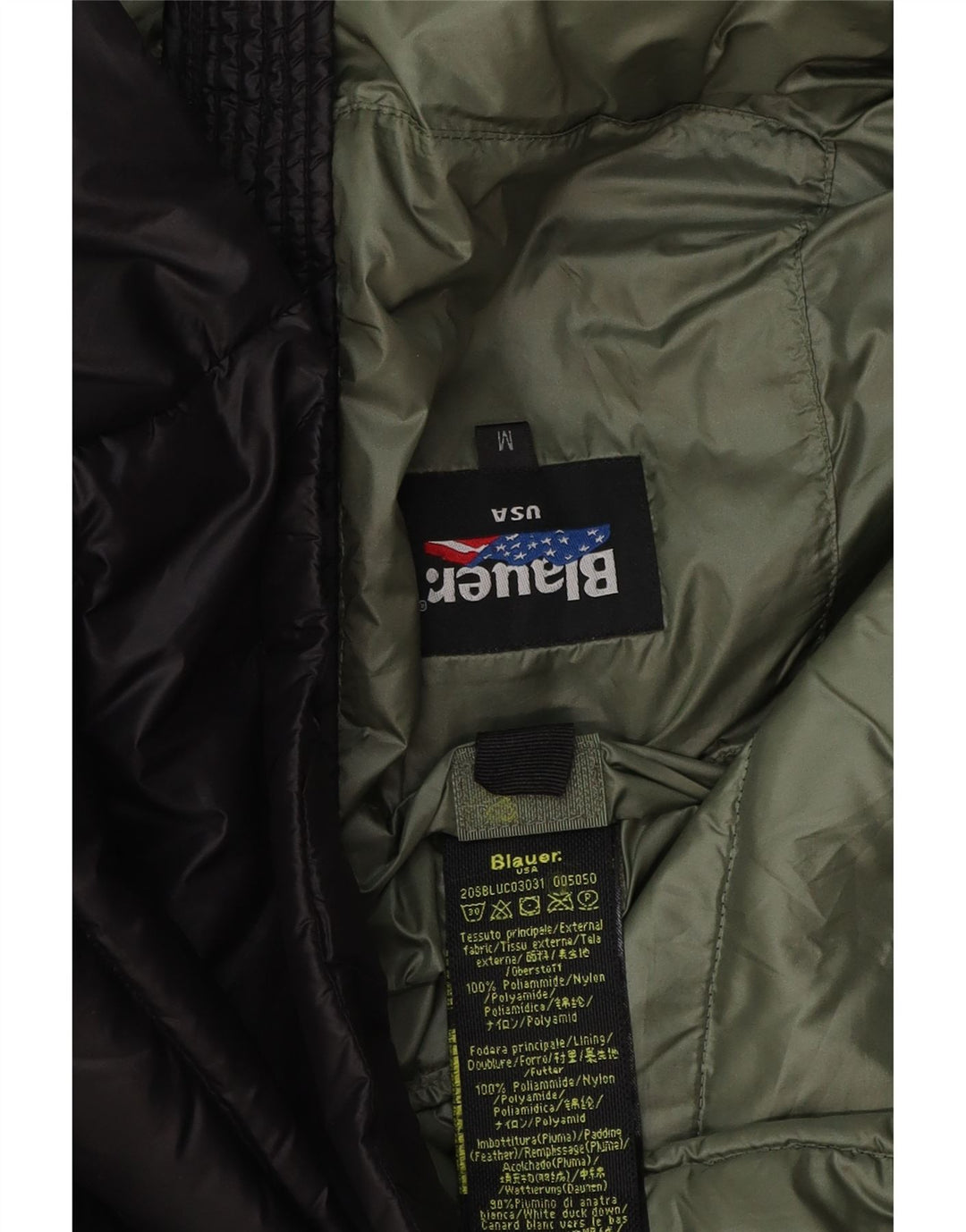 Jachetă căptușită pentru bărbați Blauer UK 38 Poliester mediu negru