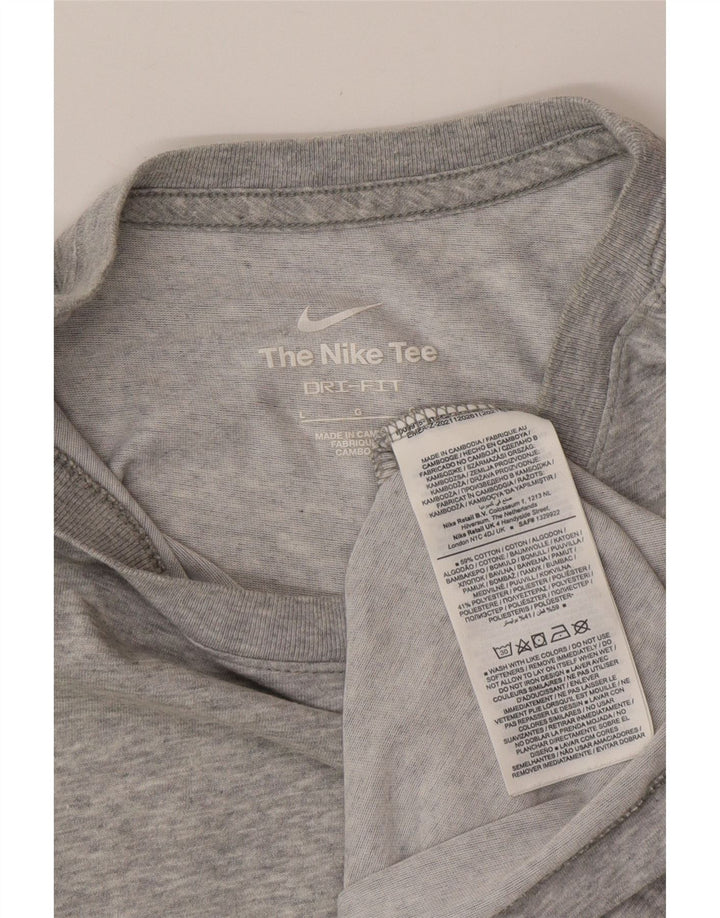 Tricou NIKE Dri Fit pentru bărbați Top mare din bumbac gri