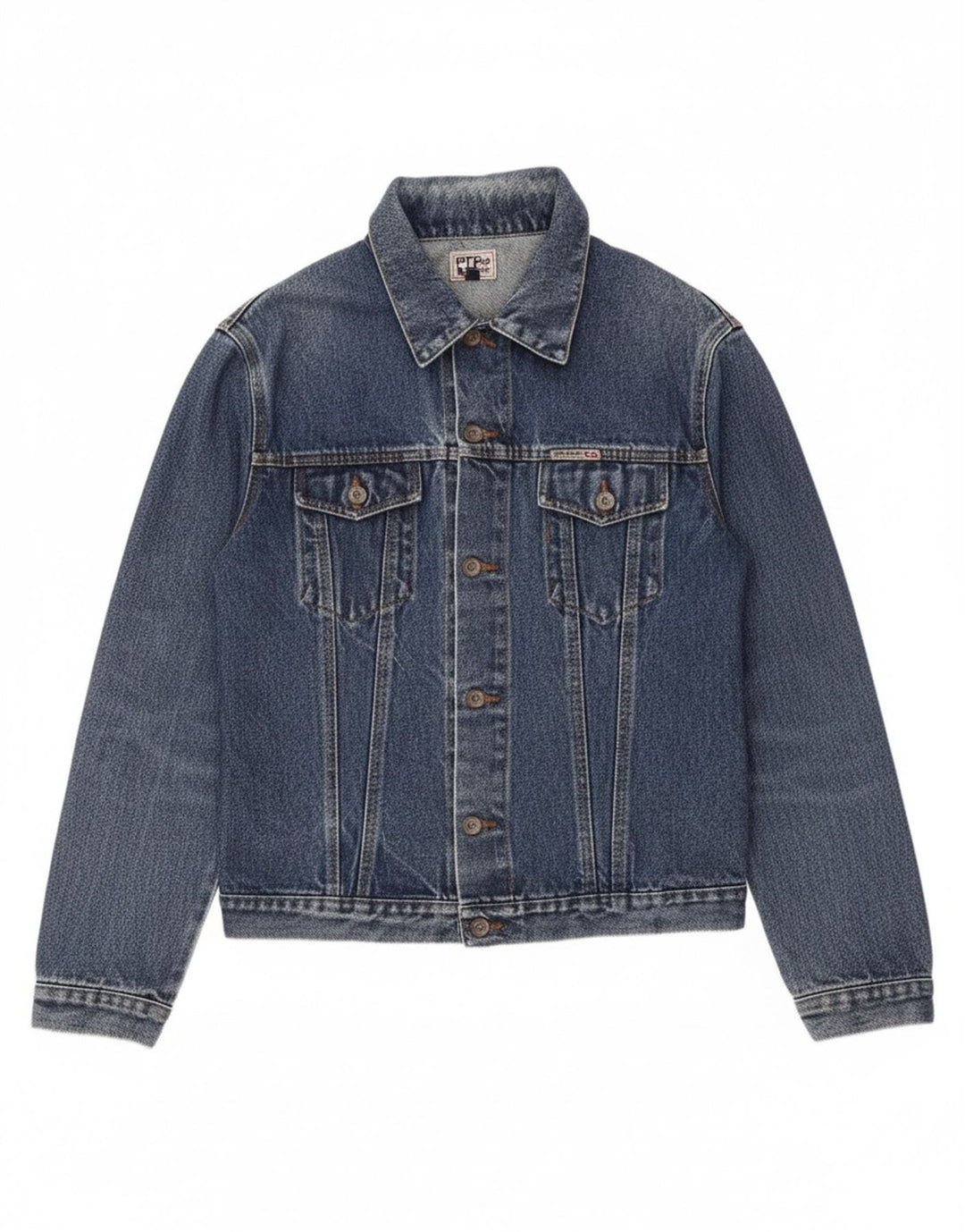 VINTAGE Mens Denim Jacket UK 38 Medium Blue