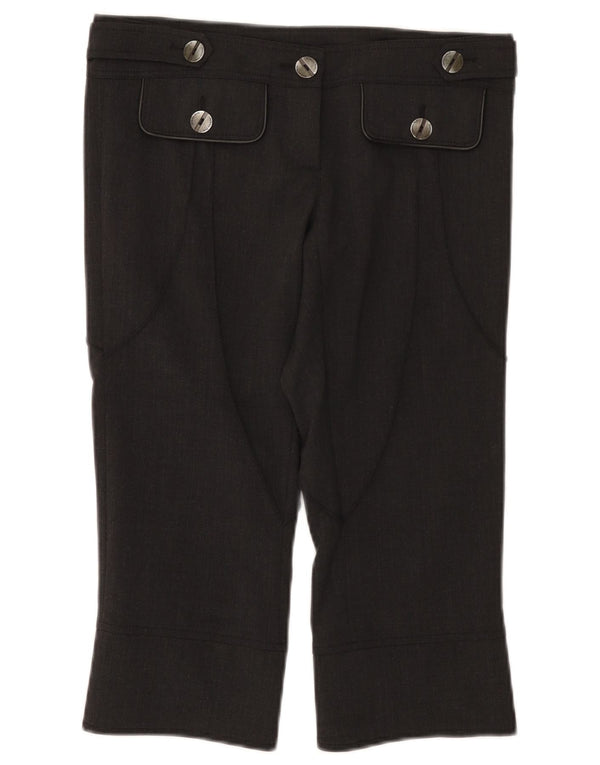 Patrizia Pepe Womens Capri Trousers IT 42 Medium W30 L19 Grey Wool