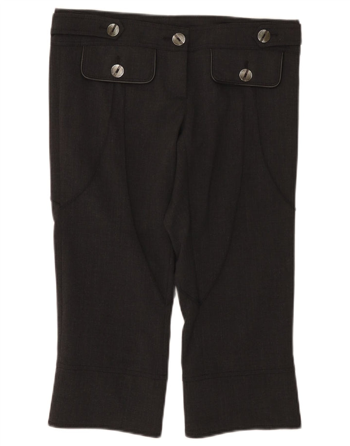 Patrizia Pepe Pantaloni Capri Femei IT 42 Medium W30 L19 Gri Lână