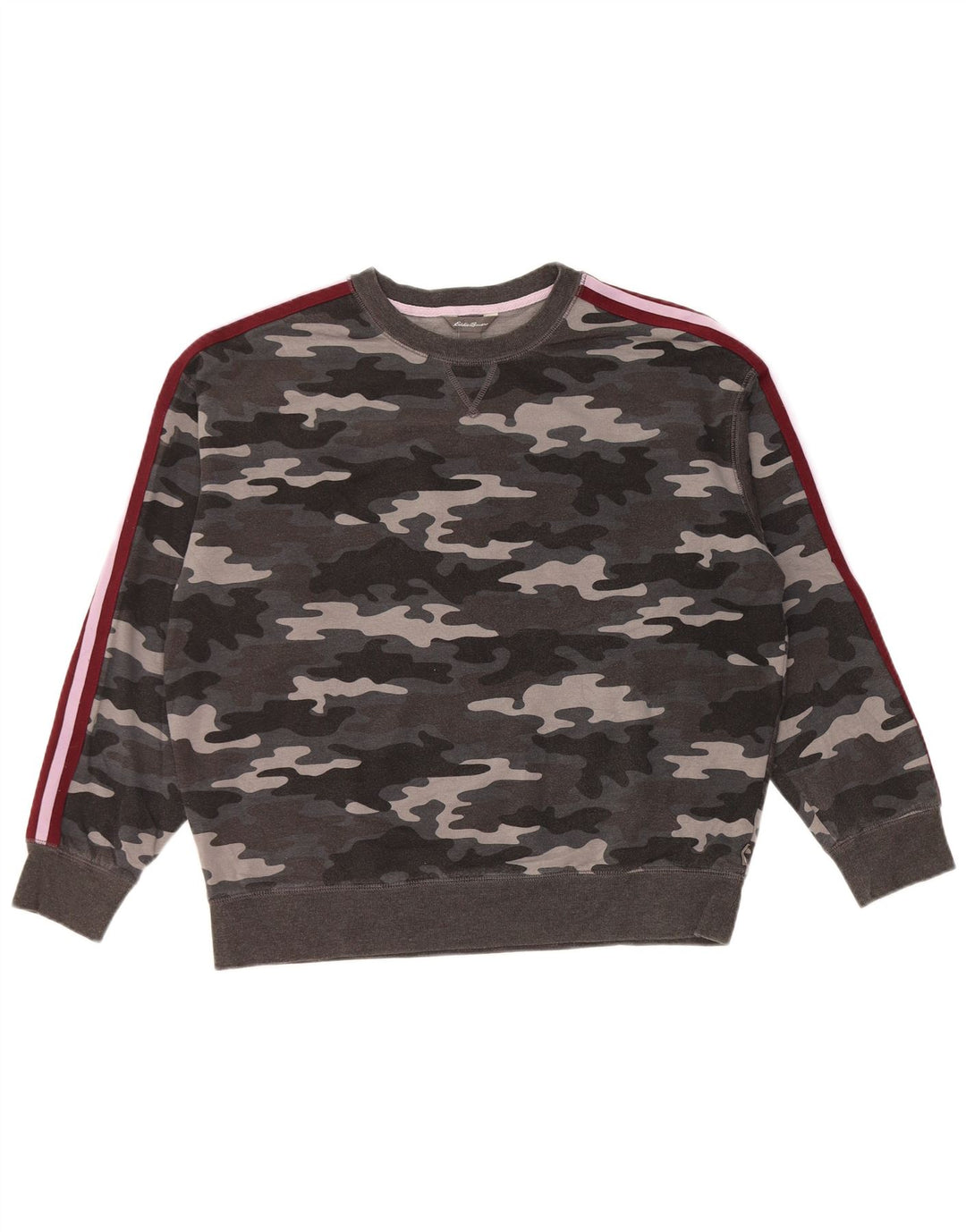 EDDIE BAUER Pulover pentru damă, UK 14 Camuflaj gri mediu