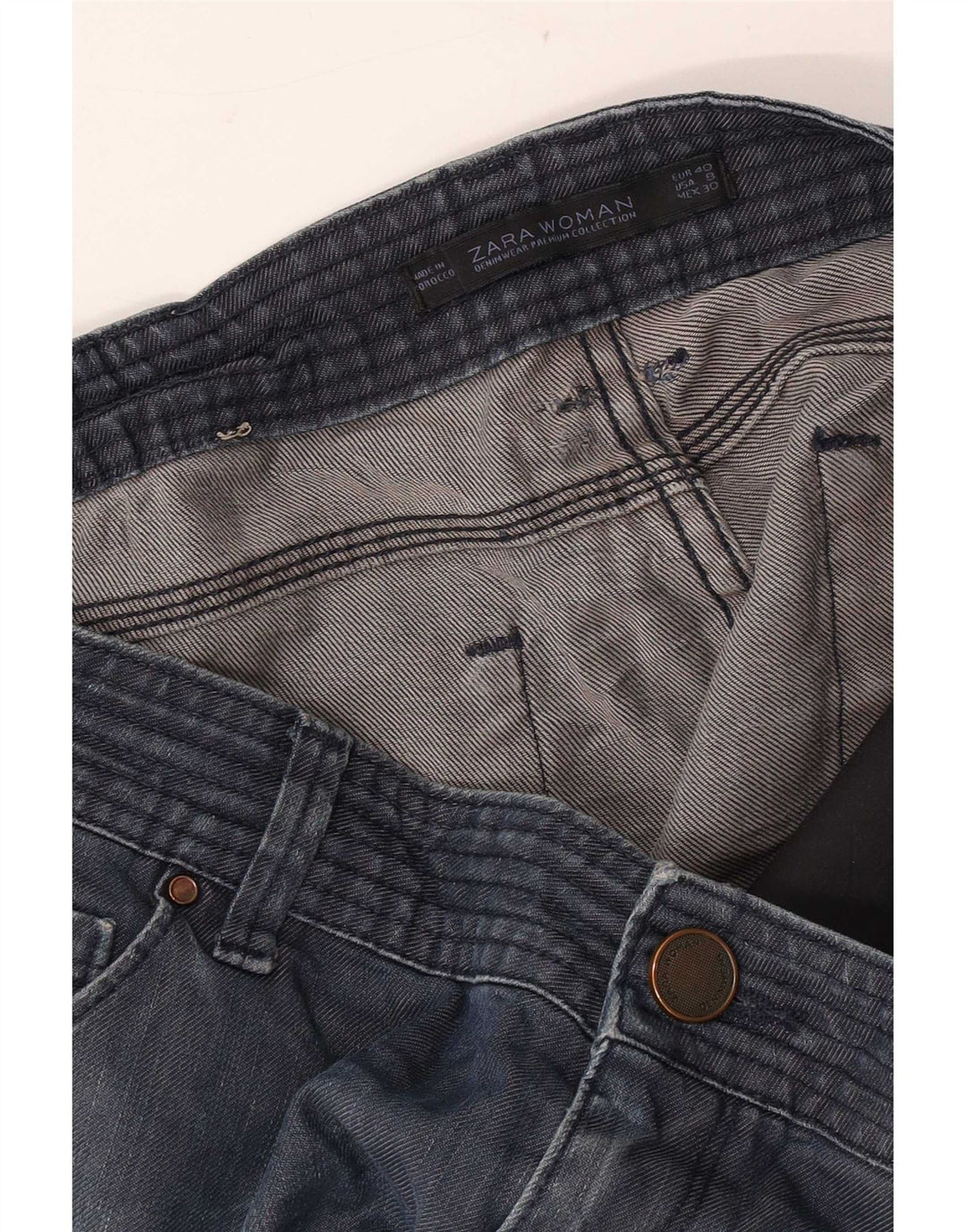 Blugi slim pentru femei Zara EU 40 Medium W30 L30 Bleumarin