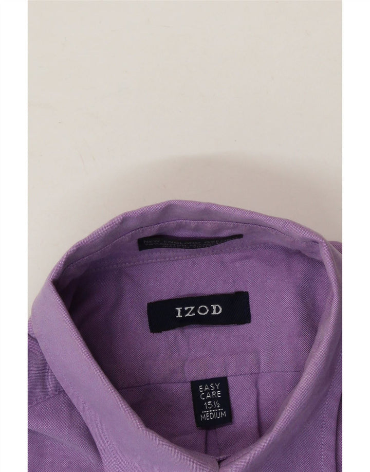 IZOD Mens Short Sleeve Shirt Medium Purple Cotton Vintage Izod and Second-Hand Izod from Messina Hembry 