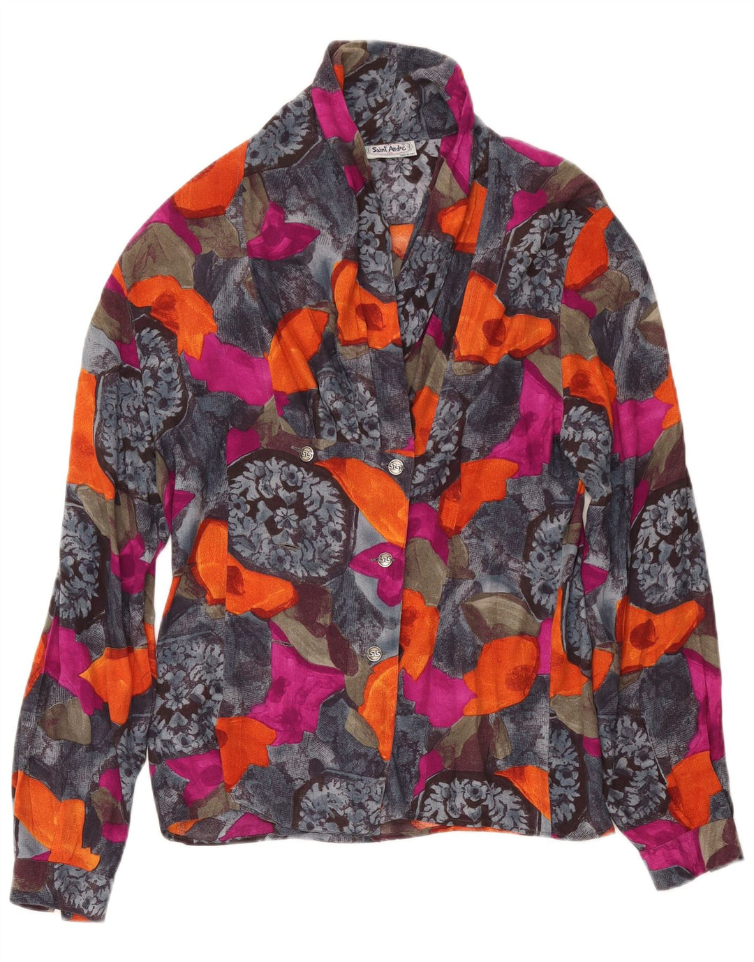 Bluză cămașă Saint Andrews pentru femei UK 14 Medium Multicolor Floral Viscose