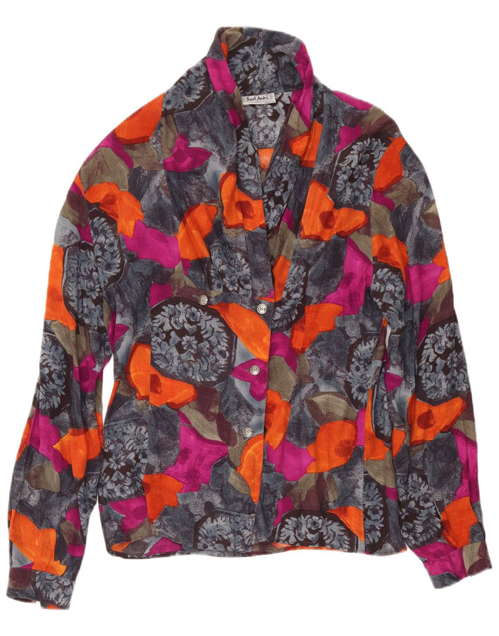 Bluză cămașă Saint Andrews pentru femei UK 14 Medium Multicolor Floral Viscose