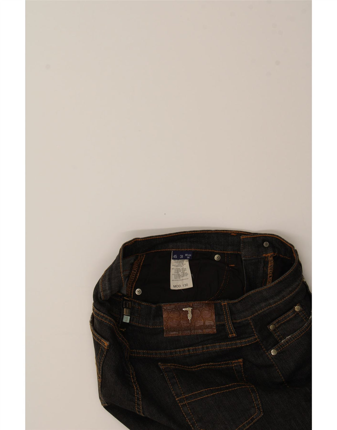 TRUSSARDI Womens Straight Jeans W29 L32  Grey Cotton Vintage Trussardi and Second-Hand Trussardi from Messina Hembry 