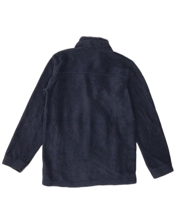 Columbia Girls Fleece Jacket 10-11 Years Medium Navy Blue Polyester