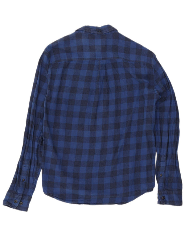 Cămașă pentru bărbați Levi's Slim Fit Flannel Bumbac Vichy, albastru bleumarin mediu