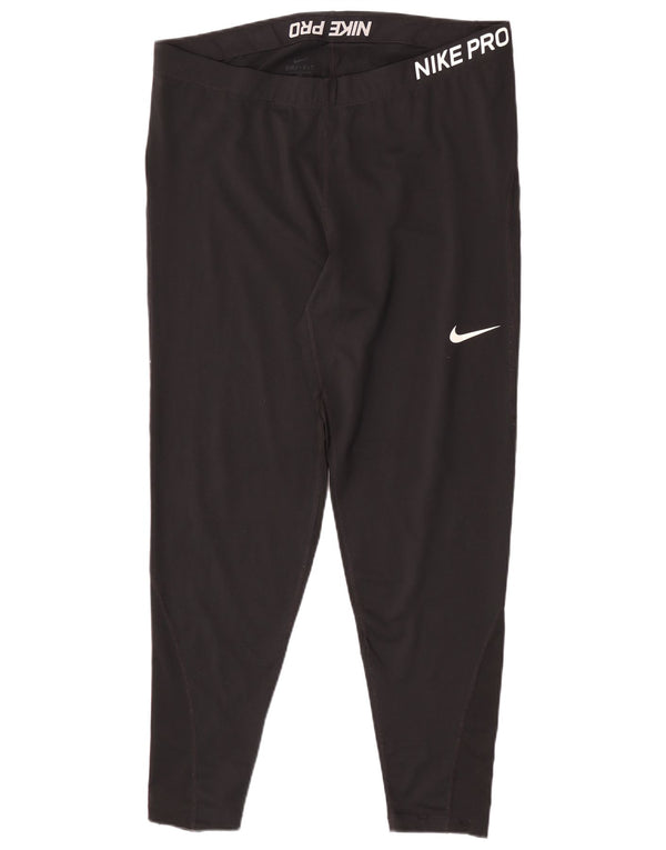 Leggings Nike Dri Fit Graphic pentru femei UK 20 2XL Negru
