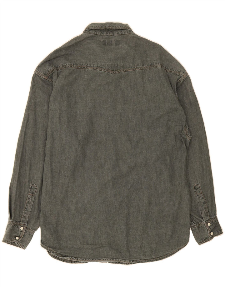 BASIC 3K SYSTEM  Mens Denim Shirt Large Khaki Vintage BASIC 3K SYSTEM and Second-Hand BASIC 3K SYSTEM from Messina Hembry 