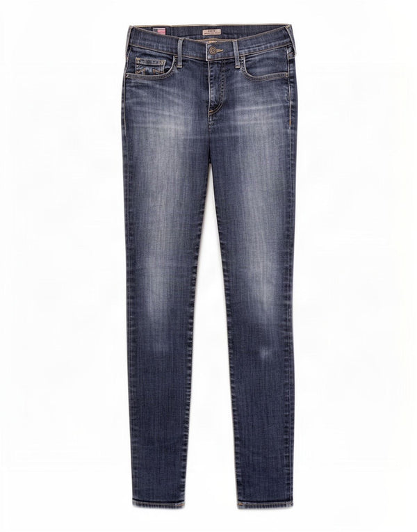 True Religion Blugi super skinny Halle pentru femei cu talie medie L26 L30, bumbac albastru