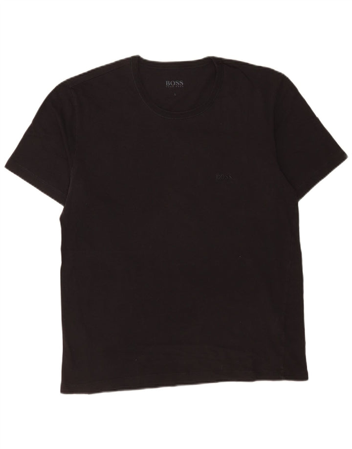 Tricou pentru bărbați Hugo Boss Top mare din bumbac negru