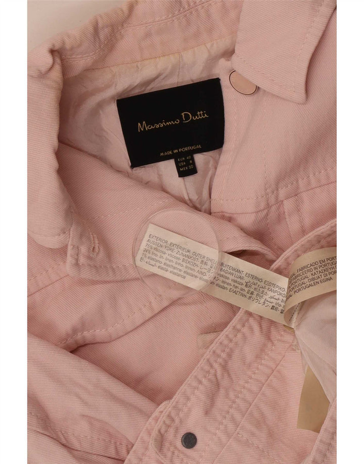 Jachetă Bomber Crop Femei Massimo Dutti EU 40 Viscoză Roz Mediu