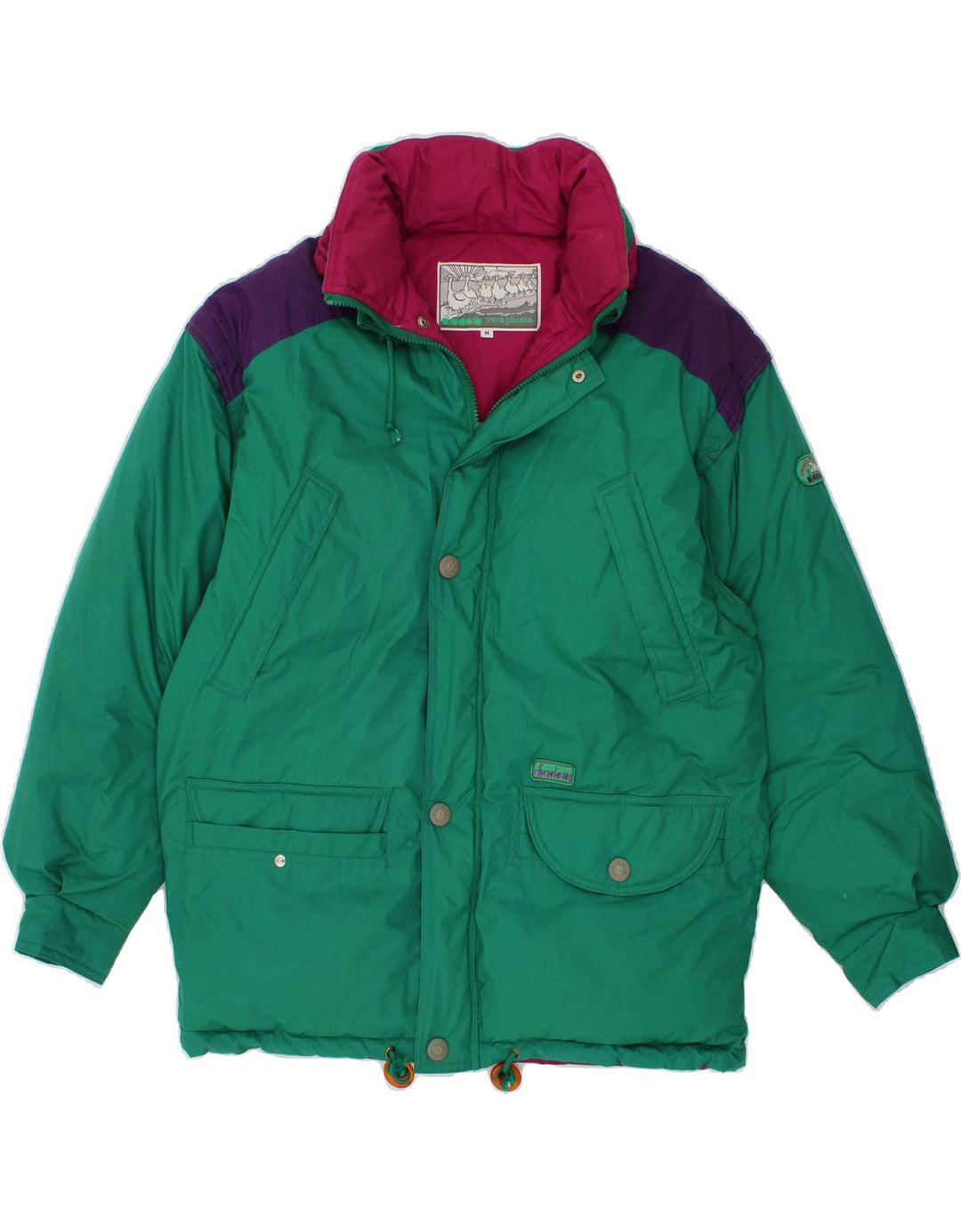 Jachetă căptușită pentru bărbați DIADORA UK 38 Medium Green Colorblock Poliester