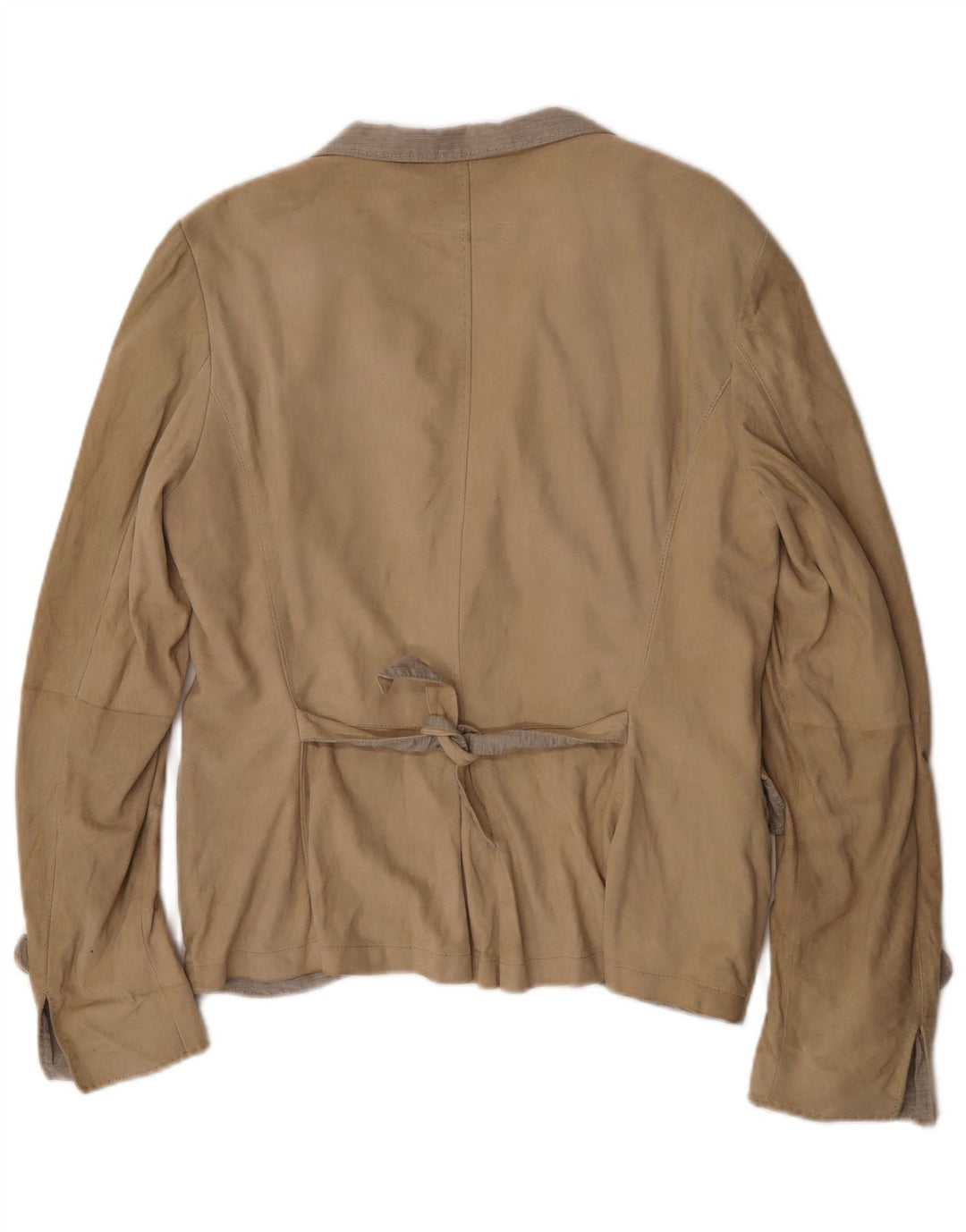 Brunello Cucinelli Jachetă Blazer pentru femei cu 1 nasture UK 12 Medium Bej Clasic