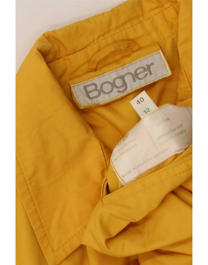 Jachetă Bogner pentru femei, UK 12, bumbac galben mediu