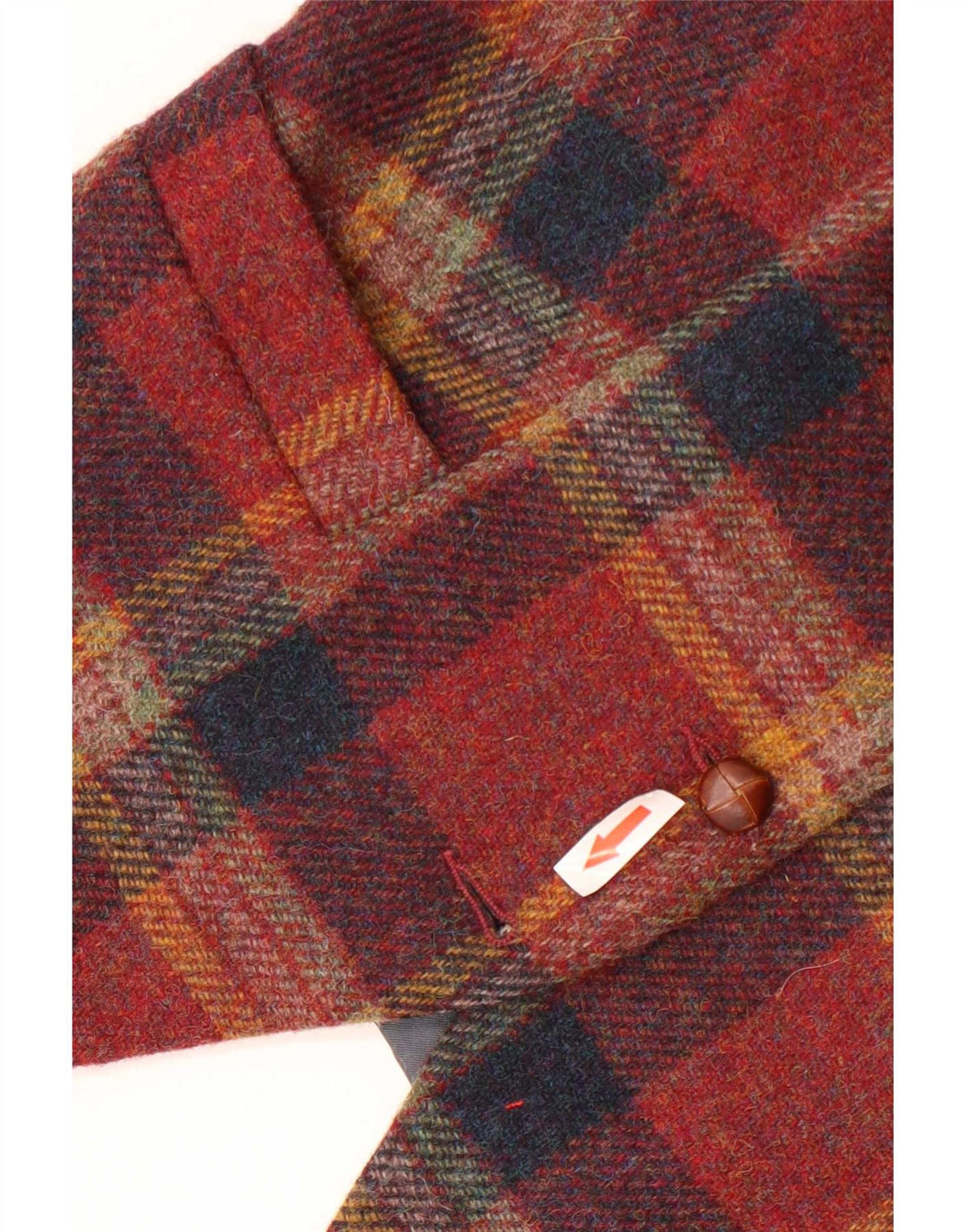 Vintage Womens Vesta IT 46 Large Red Carid Wool