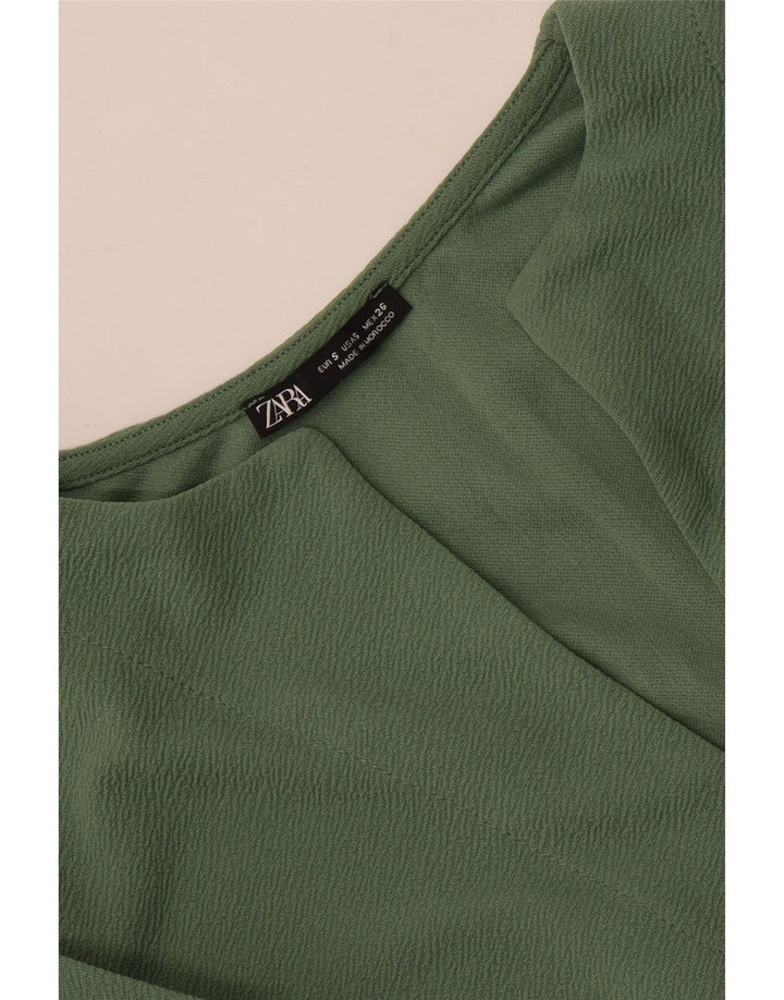 Rochie supradimensionată pentru femei Zara, cu mâneci 3/4, UK 10, verde mic