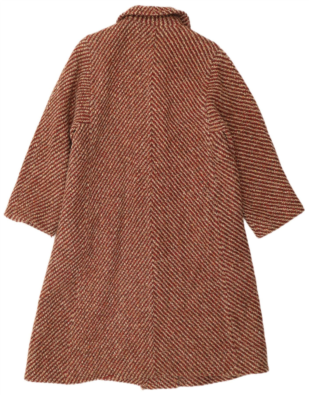 AQUASCUTUM Pardesiu pentru femei UK 12 Medium Roșu peteat din lână nouă Clasic