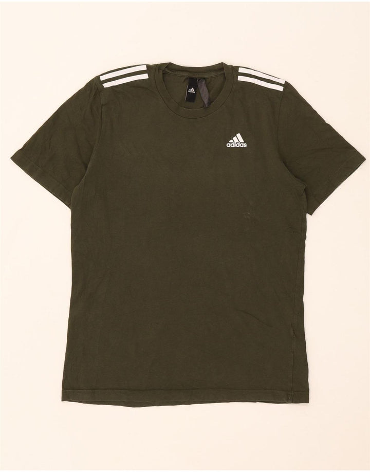 Tricou pentru bărbați Adidas Top mic bumbac kaki